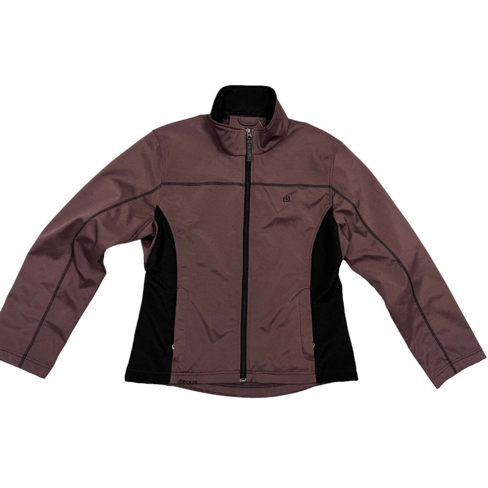 EOUS Womens Equestrian Riding Jacket Purple Soft Shell Waterproof Breathable L